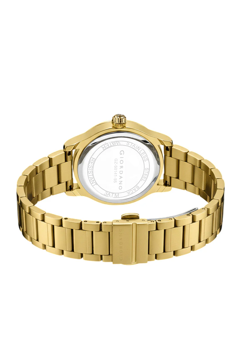 Giordano Modern Watch for Men – Round Green Textured Dial, Date Display and Stainless Steel Strap - GZ-50141-55 - Image 6