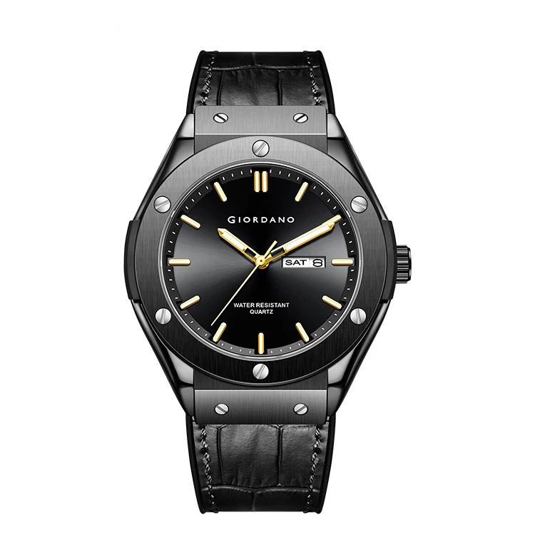 Giordano Modern  Watch for men – Textured Dial, Date Display and Stainless Steel Strap GZ-50142-01 - Image 8
