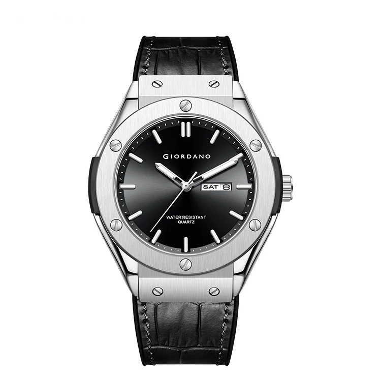 Giordano Modern  Watch for men – Textured Dial, Date Display and Stainless Steel Strap GZ-50142-02 - Image 7
