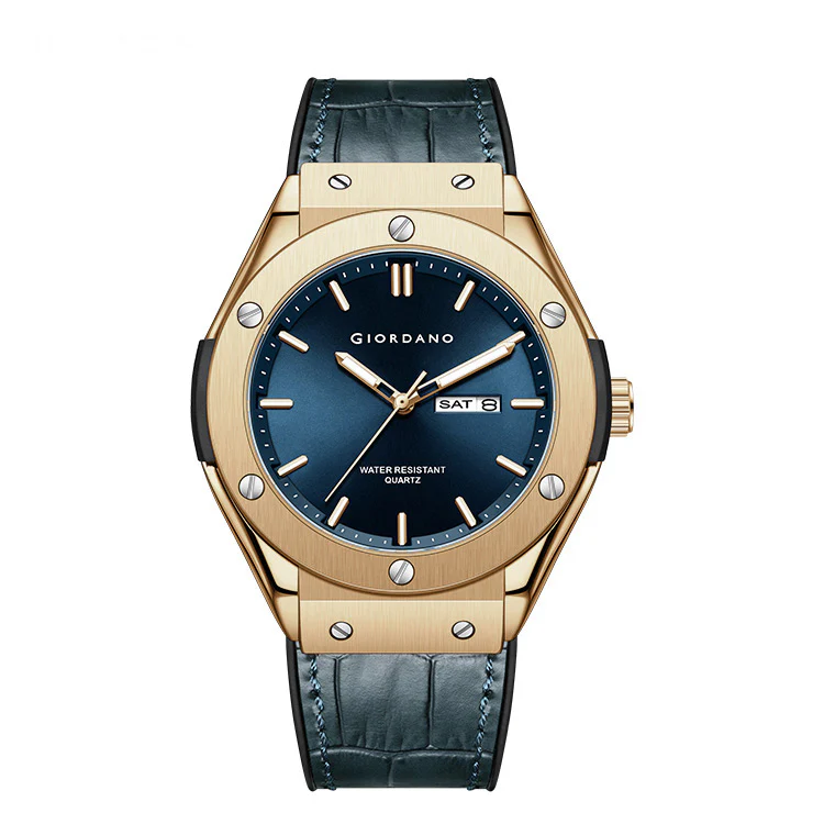 Giordano Modern  Watch for men – Textured Dial, Date Display and Stainless Steel Strap GZ-50142-03 - Image 7