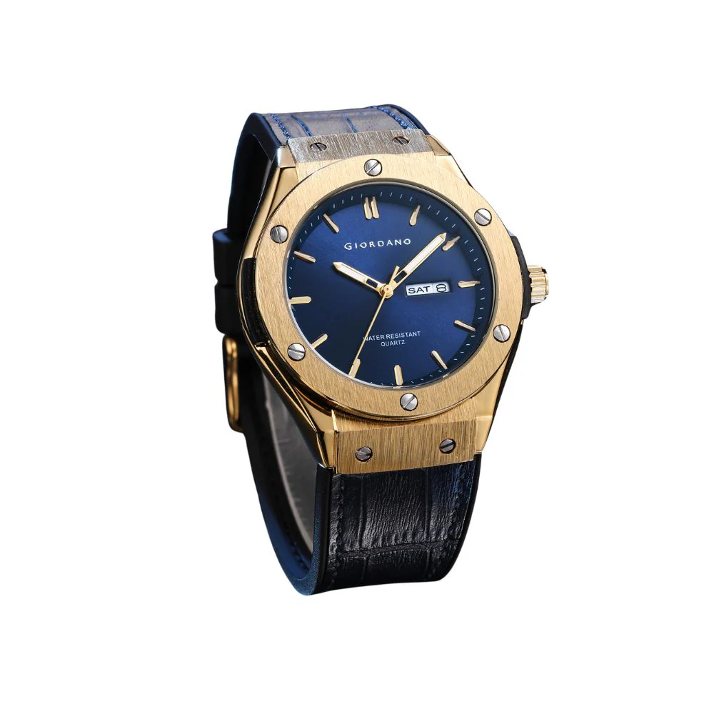 Giordano Modern  Watch for men – Textured Dial, Date Display and Stainless Steel Strap GZ-50142-03 - Image 8