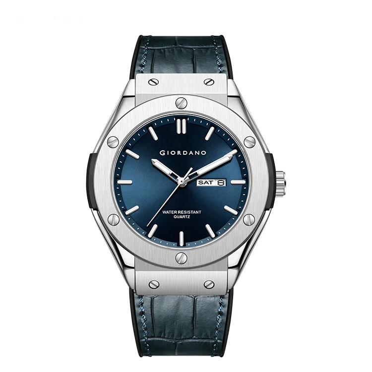 Giordano Modern  Watch for men – Textured Dial, Date Display and Stainless Steel Strap GZ-50142-04 - Image 7