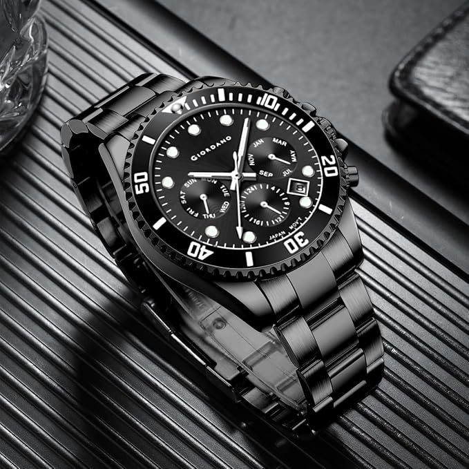 Giordano Multi-Function Analog Wrist Watch with Date for Men Water Resistant with Classy Dial and Strap|Compliment Your Look|Ideal Gift for|Men's|Boy | GZ-50085-55 - Image 3