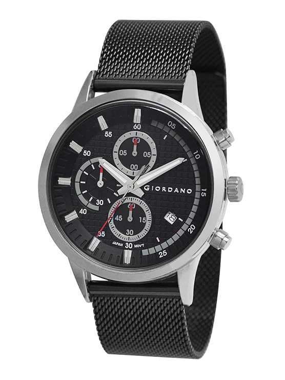Giordano Multi Function - Performance Sport Watch for Men with Stopwatch Function & Mesh Metal Strap | GZ-50095-11 - Image 2