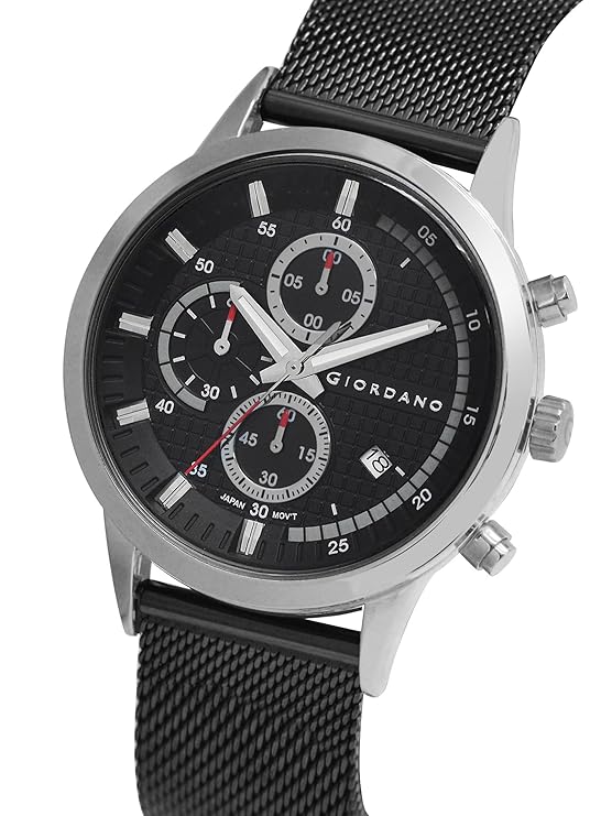 Giordano Multi Function - Performance Sport Watch for Men with Stopwatch Function & Mesh Metal Strap | GZ-50095-11 - Image 3