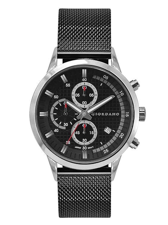 Giordano Multi Function - Performance Sport Watch for Men with Stopwatch Function & Mesh Metal Strap | GZ-50095-11 - Image 4