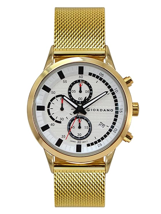 Giordano Multi Function - Performance Sport Watch for Men with Stopwatch Function & Mesh Metal Strap | GZ-50095-22 - Image 3