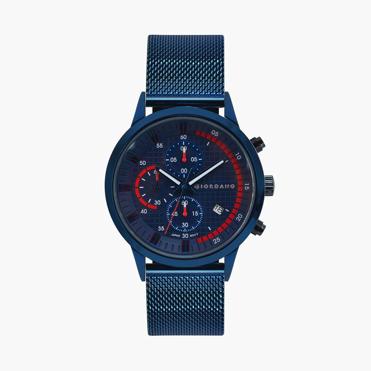 Giordano Multi Function - Performance Sport Watch for Men with Stopwatch Function & Mesh Metal Strap | GZ-50095-33 - Image 4