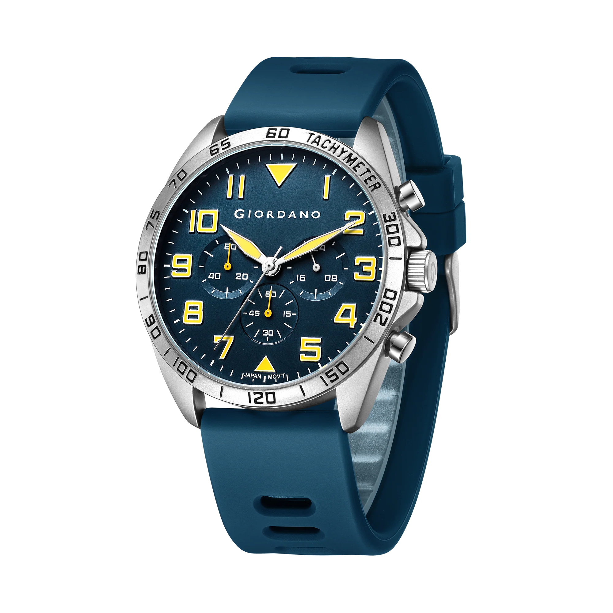 Giordano Multi Function - Performance Sport Watch for Men with Stopwatch Function & Silicon Strap | GZ-50092-02 - Image 4