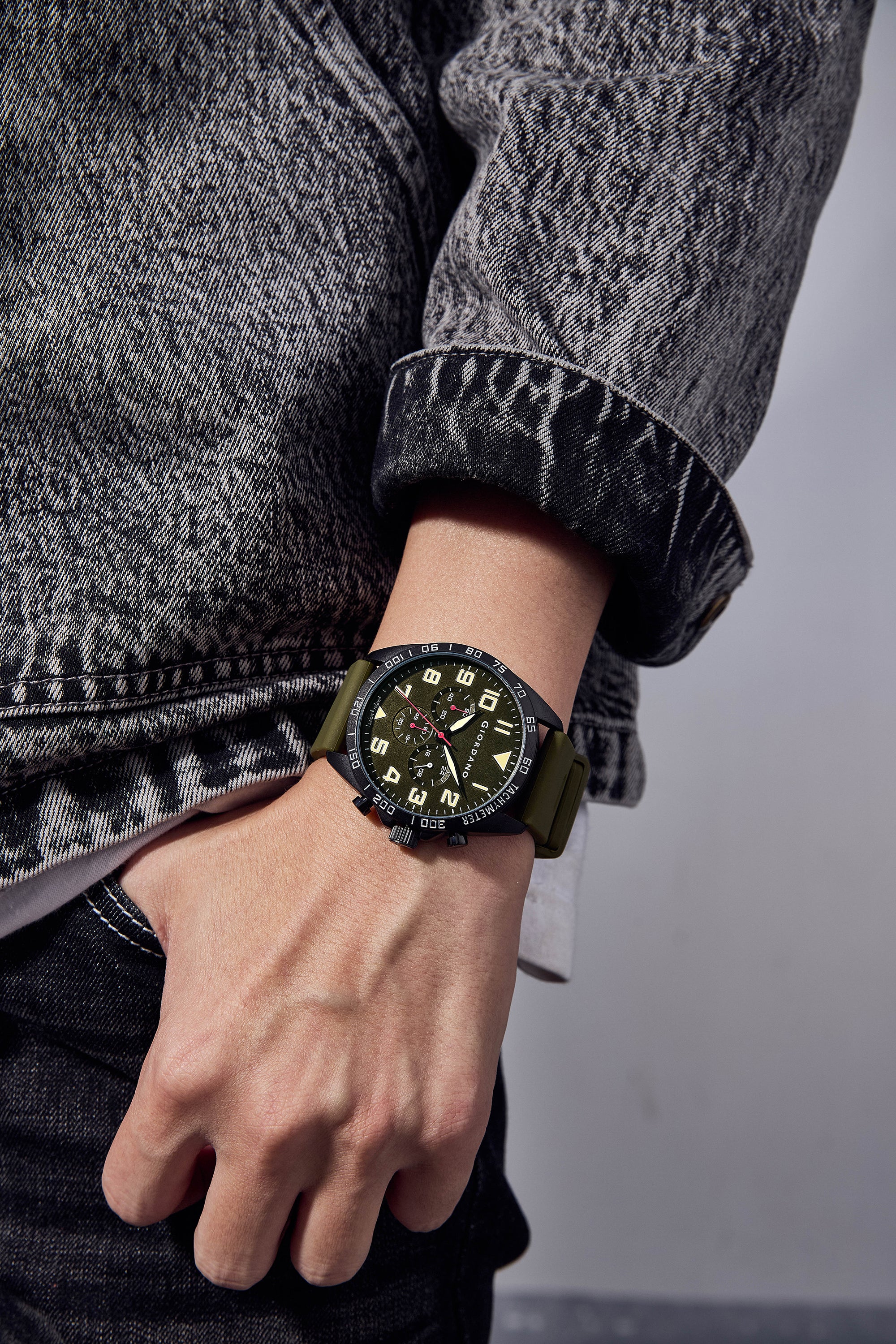 Giordano Multi Function - Performance Sport Watch for Men with Stopwatch Function & Silicon Strap | GZ-50092-03 - Image 2