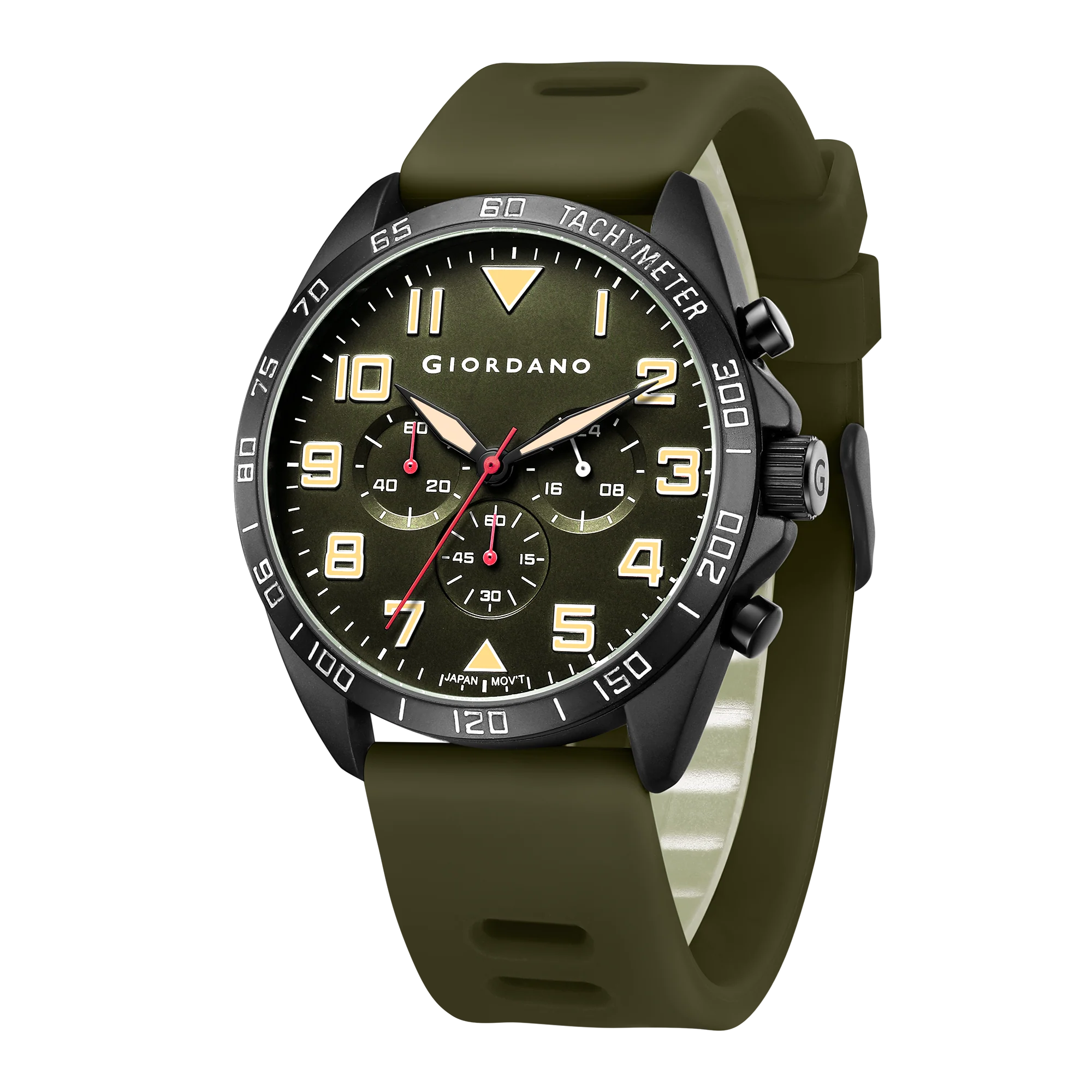 Giordano Multi Function - Performance Sport Watch for Men with Stopwatch Function & Silicon Strap | GZ-50092-03 - Image 4