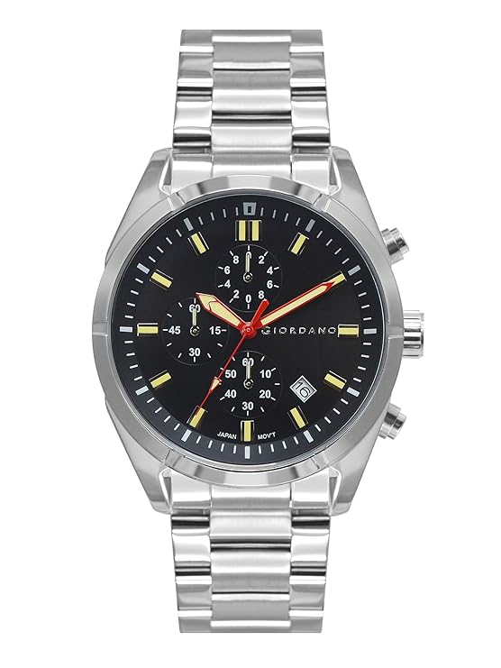 Giordano Multi Function Watch for Men with Round dial, Luminous Hands and Stainless Steel Strap | GZ-50096-11 - Image 2