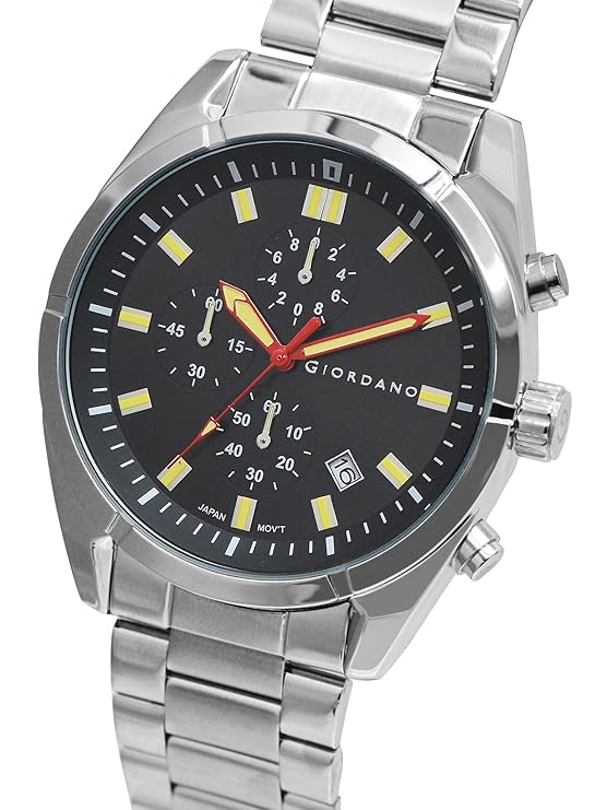 Giordano Multi Function Watch for Men with Round dial, Luminous Hands and Stainless Steel Strap | GZ-50096-11 - Image 4