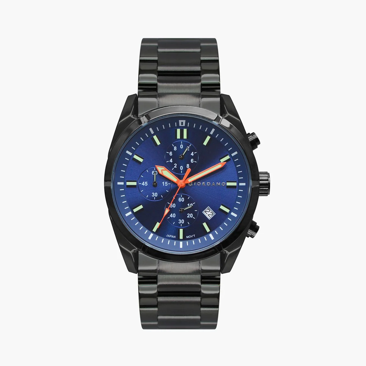 Giordano Multi Function Watch for Men with Round dial, Luminous Hands and Stainless Steel Strap | GZ-50096-22 - Image 5