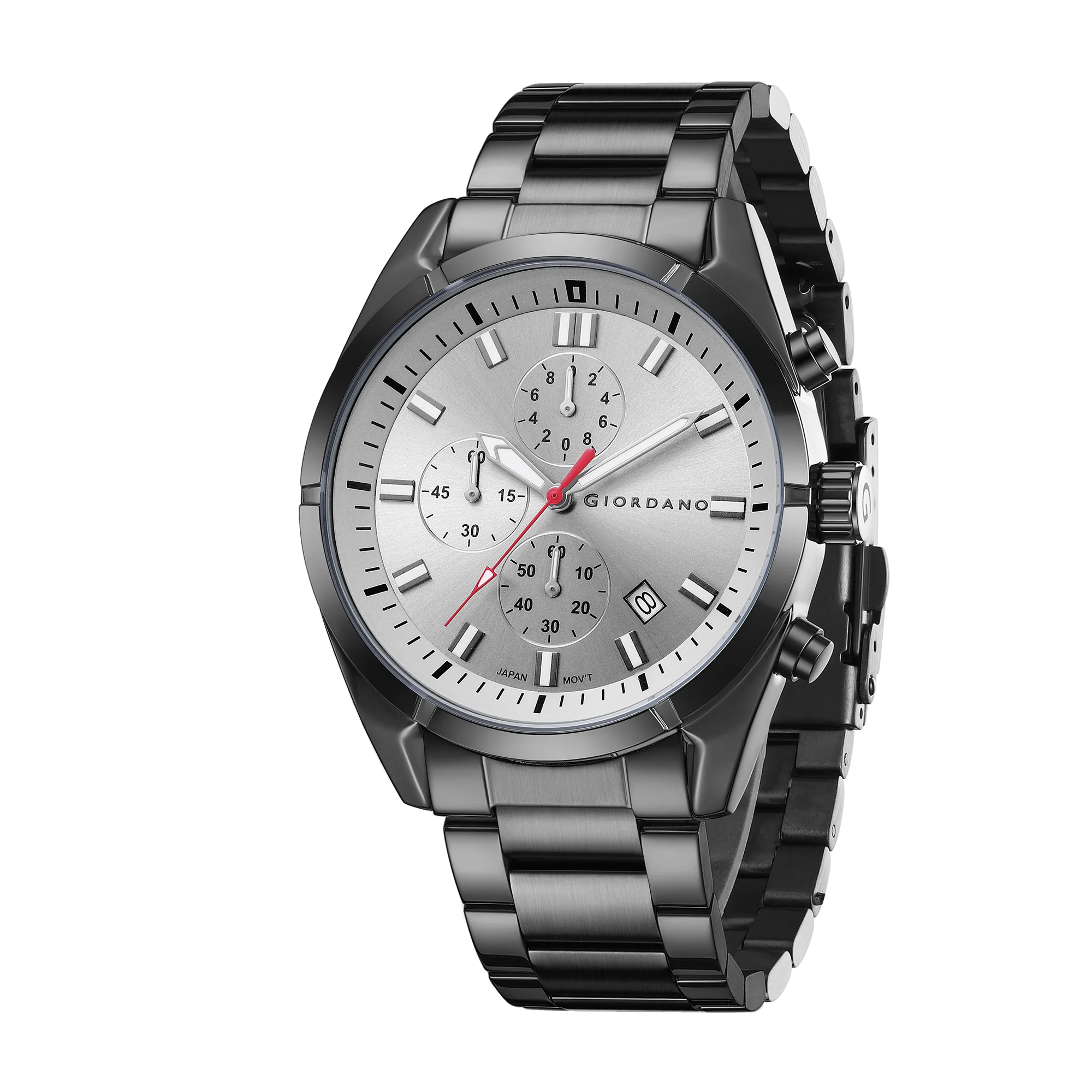 Giordano Multi Function Watch for Men with Round dial, Luminous Hands and Stainless Steel Strap | GZ-50096-33 - Image 4