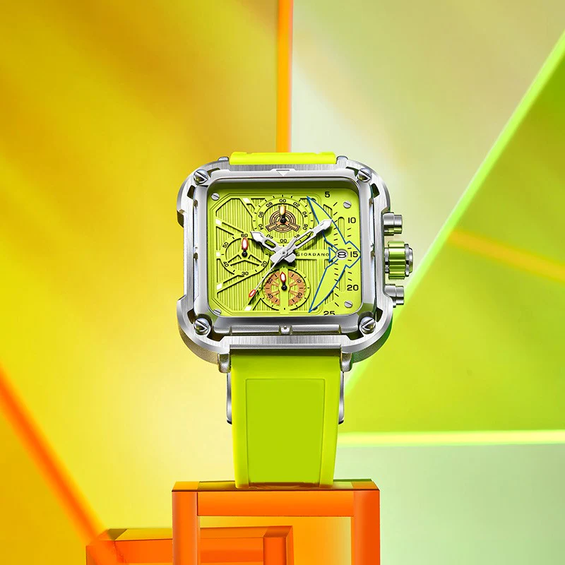 Giordano Multifunction Watch for Men - Perfect Blend of Style and Utility” | Water Resistant Square dial Unique Design Wrist Watch for Man | Best Gift for Males | GZ-50099-01 - Image 4