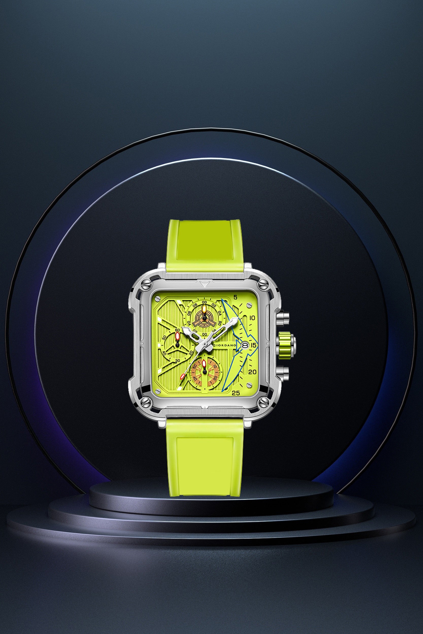 Giordano Multifunction Watch for Men - Perfect Blend of Style and Utility” | Water Resistant Square dial Unique Design Wrist Watch for Man | Best Gift for Males | GZ-50099-01 - Image 5