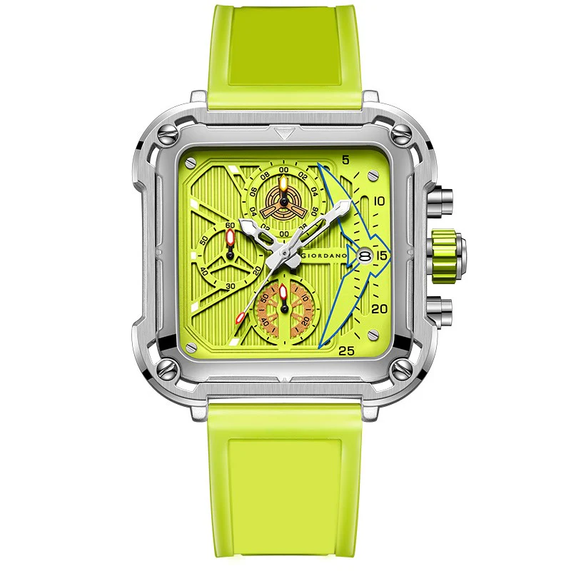 Giordano Multifunction Watch for Men - Perfect Blend of Style and Utility” | Water Resistant Square dial Unique Design Wrist Watch for Man | Best Gift for Males | GZ-50099-01 - Image 7