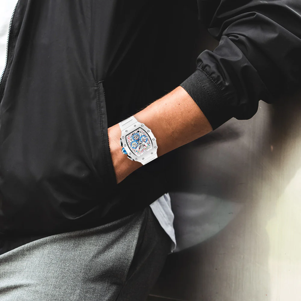 Giordano Multifunction Watch for Men with Day, Date, and 24-Hour Sub-Dial, Water Resistant Square Dial Unique Design | GZ-50144-02 - Image 3