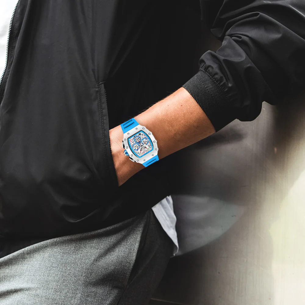 Giordano Multifunction Watch for Men with Day, Date, and 24-Hour Sub-Dial, Water Resistant Square Dial Unique Design | GZ-50144-04 - Image 2