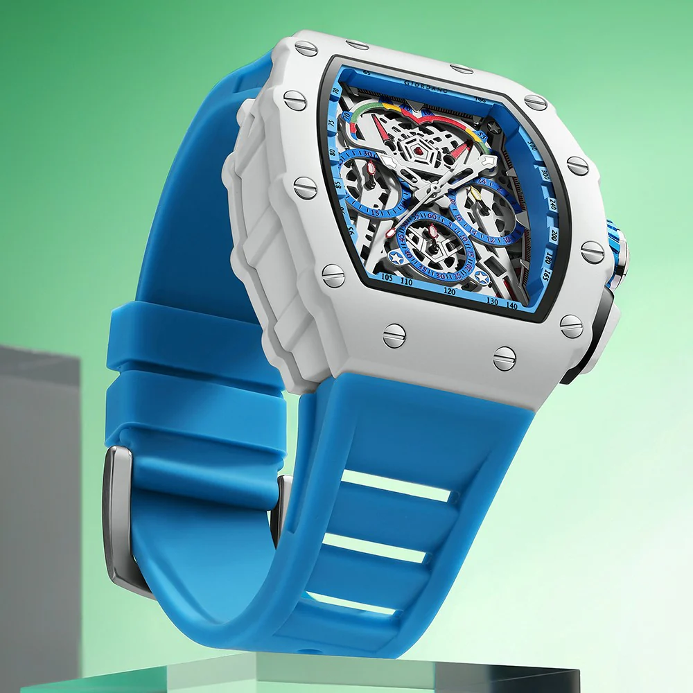 Giordano Multifunction Watch for Men with Day, Date, and 24-Hour Sub-Dial, Water Resistant Square Dial Unique Design | GZ-50144-04 - Image 6