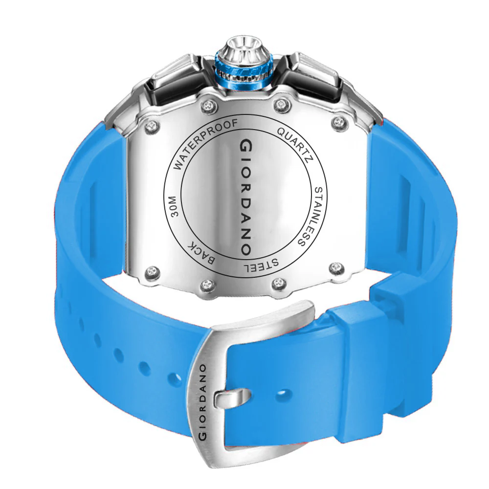 Giordano Multifunction Watch for Men with Day, Date, and 24-Hour Sub-Dial, Water Resistant Square Dial Unique Design | GZ-50144-04 - Image 7