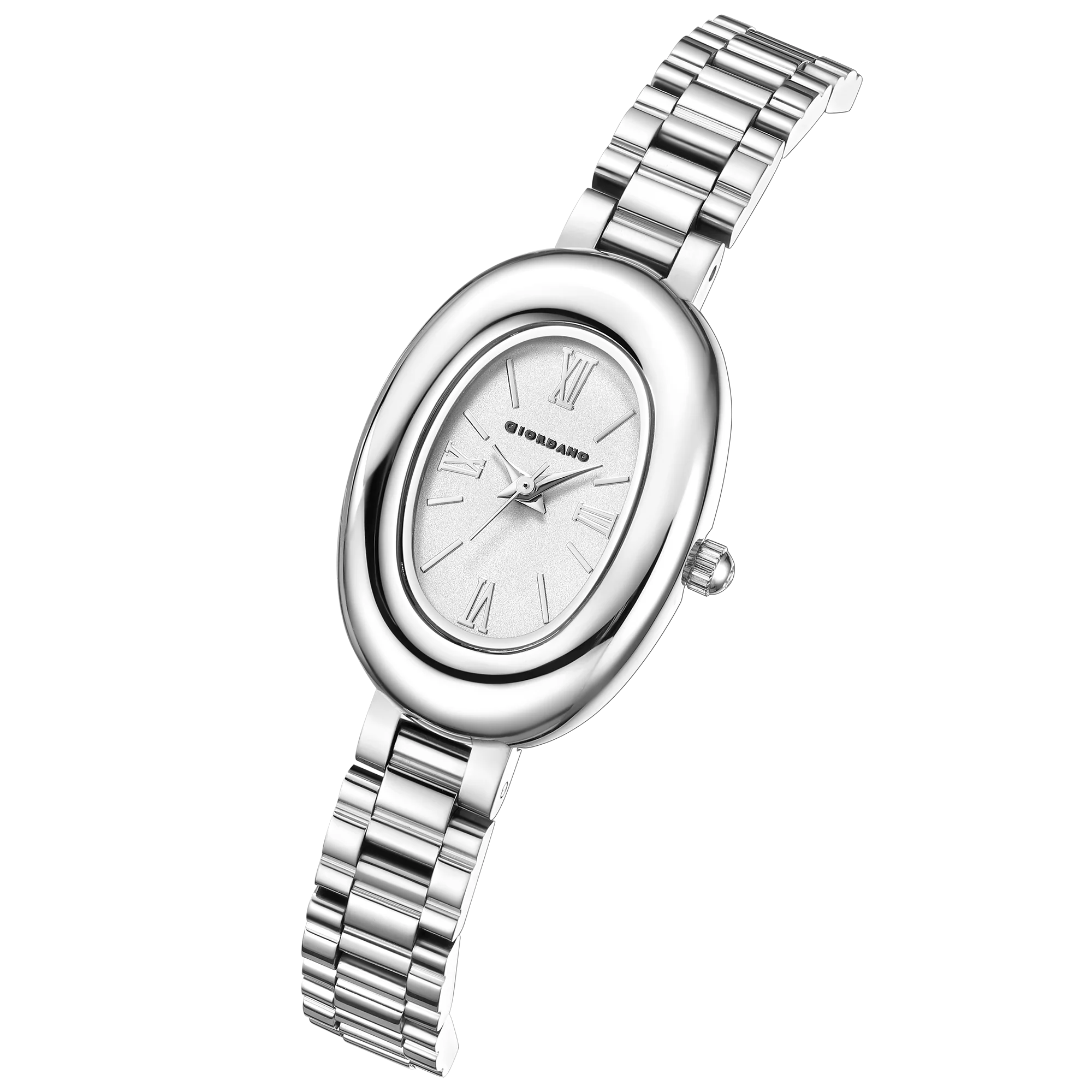 Giordano Oval Shape Dial Watch for Women – Elegant Roman Numerals, Stainless Steel Strap, Sleek Analog Design | GZ-60115-11 - Image 5