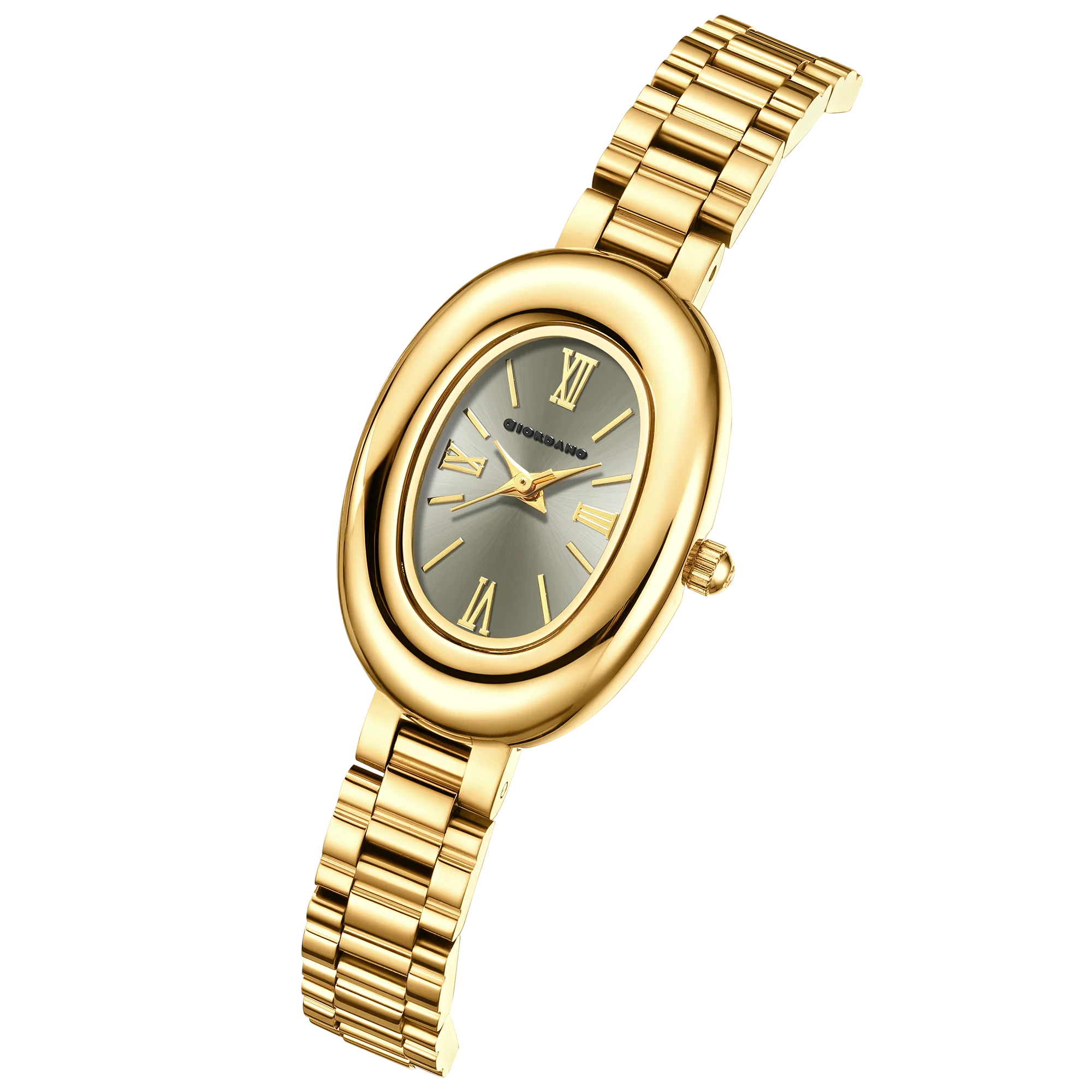 Giordano Oval Shape Dial Watch for Women – Elegant Roman Numerals, Stainless Steel Strap, Sleek Analog Design | GZ-60115-22 - Image 5