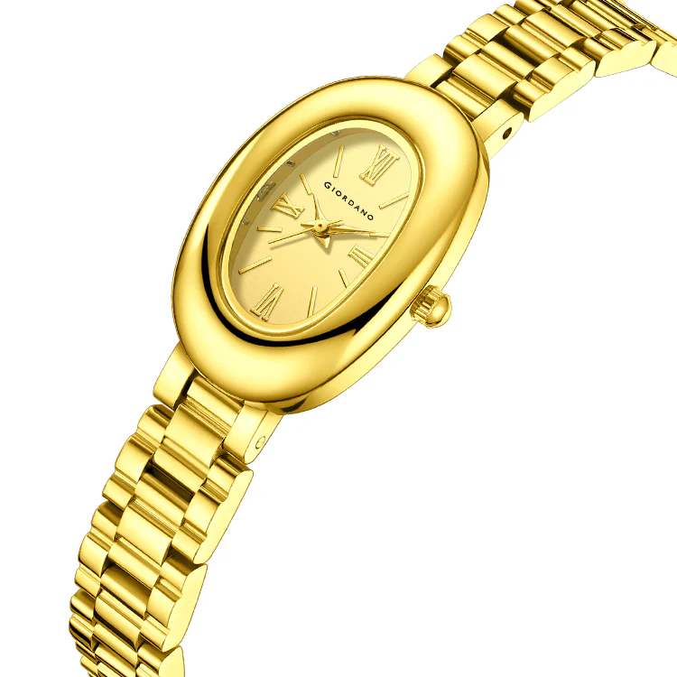 Giordano Oval Shape Dial Watch for Women – Elegant Roman Numerals, Stainless Steel Strap, Sleek Analog Design | GZ-60115-33 - Image 5