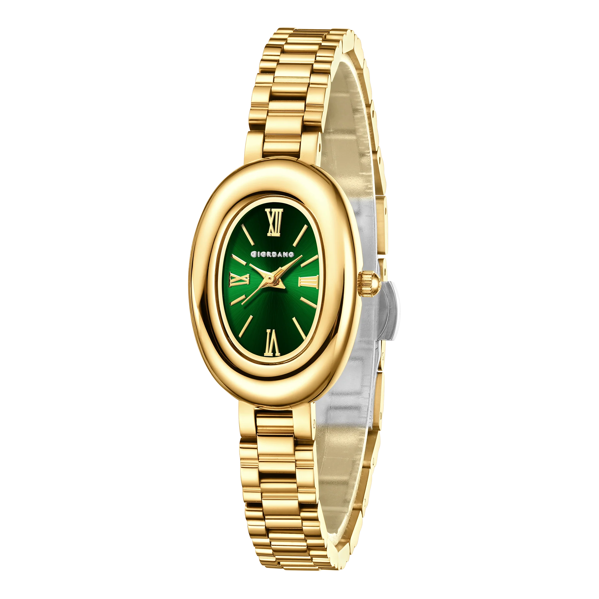 Giordano Oval Shape Dial Watch for Women – Elegant Roman Numerals, Stainless Steel Strap, Sleek Analog Design | GZ-60115-44 - Image 4