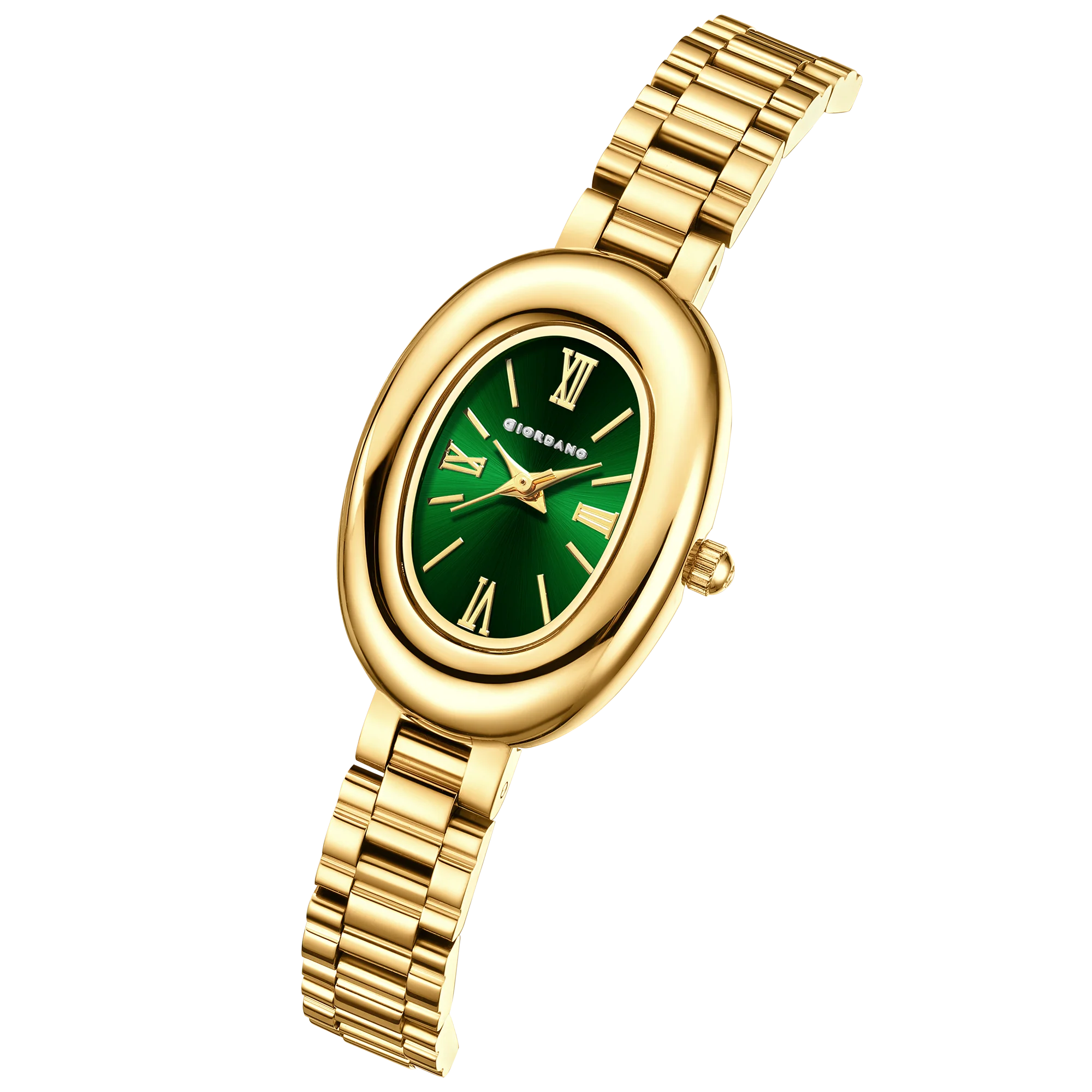 Giordano Oval Shape Dial Watch for Women – Elegant Roman Numerals, Stainless Steel Strap, Sleek Analog Design | GZ-60115-44 - Image 5