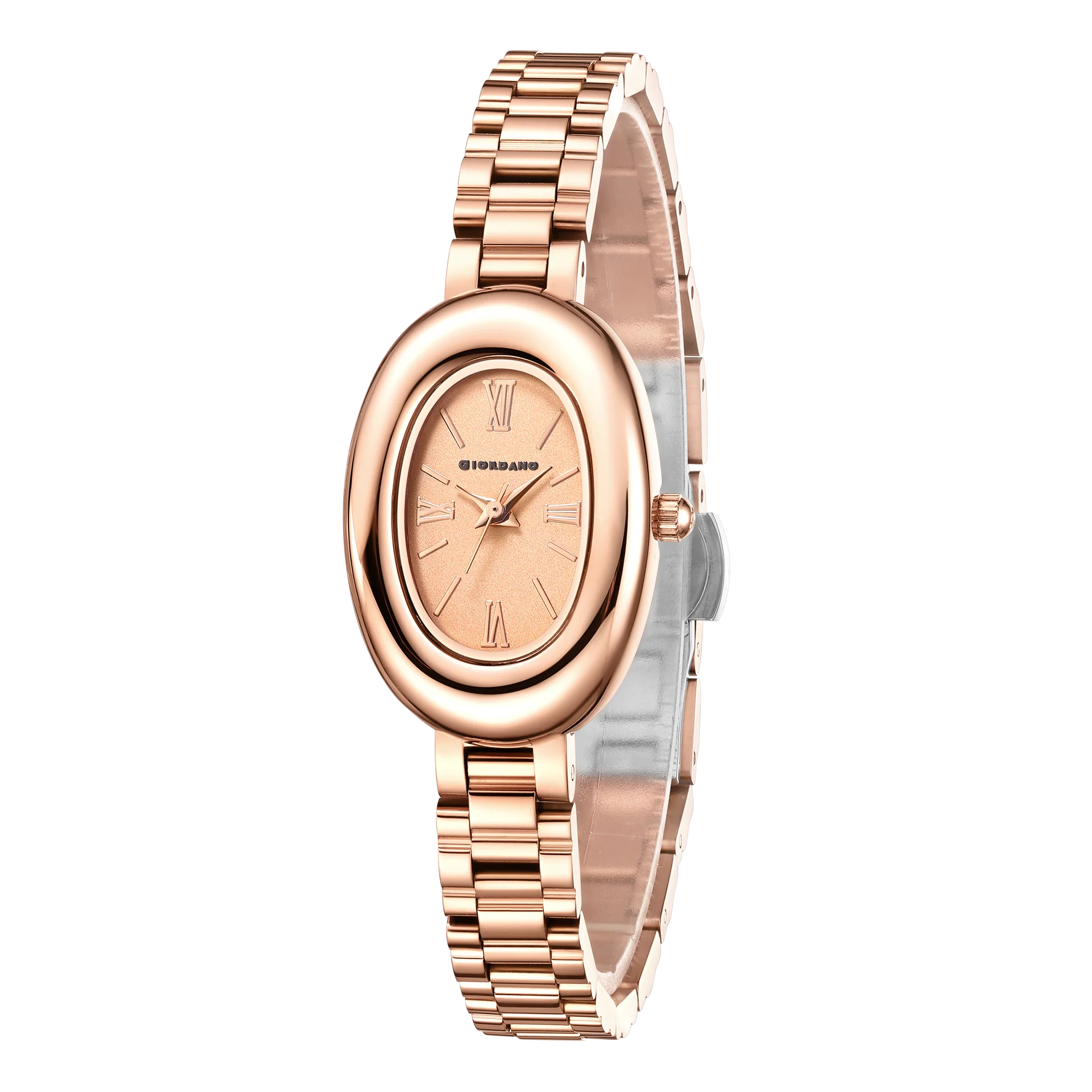 Giordano Oval Shape Dial Watch for Women – Elegant Roman Numerals, Stainless Steel Strap, Sleek Analog Design | GZ-60115-55 - Image 4
