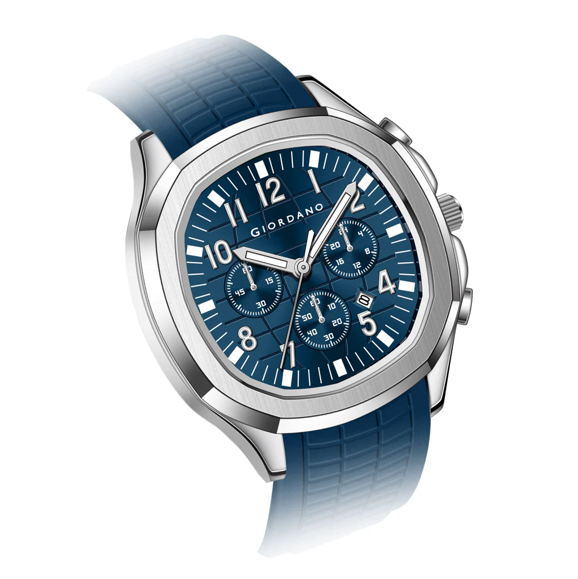 Giordano Precision and Comfort Multi Function Watch for Men with Textured Dial & Trendy Silicone Band | GZ-50143-03 - Image 4