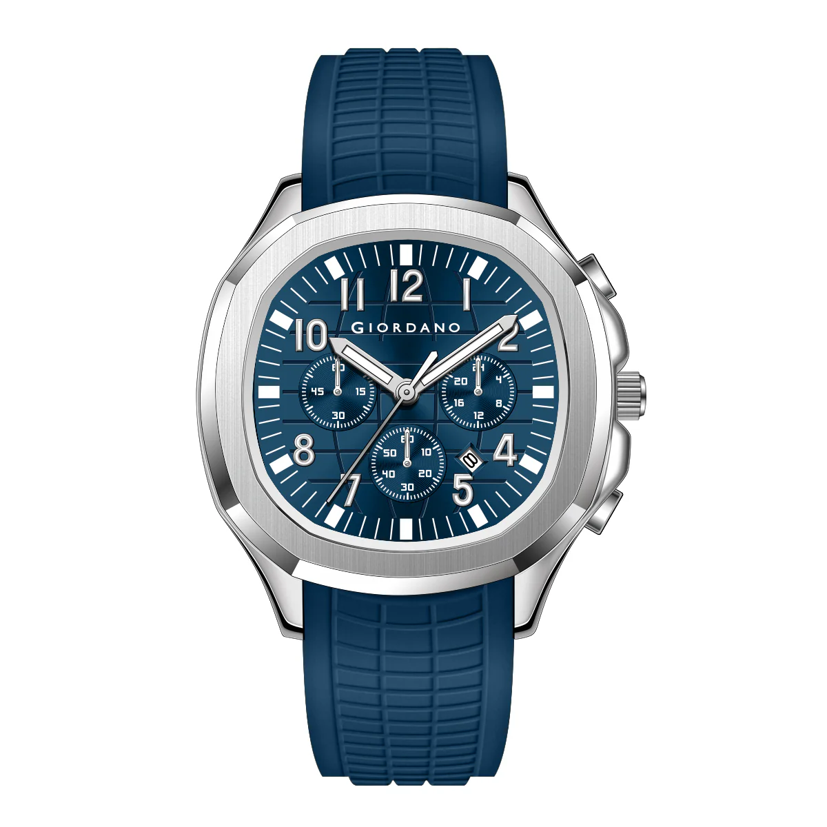 Giordano Precision and Comfort Multi Function Watch for Men with Textured Dial & Trendy Silicone Band | GZ-50143-03 - Image 5