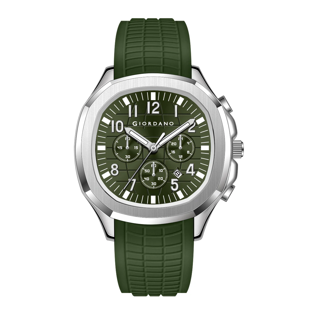 Giordano Precision and Comfort Multi Function Watch for Men with Textured Dial & Trendy Silicone Band | GZ-50143-04 - Image 5