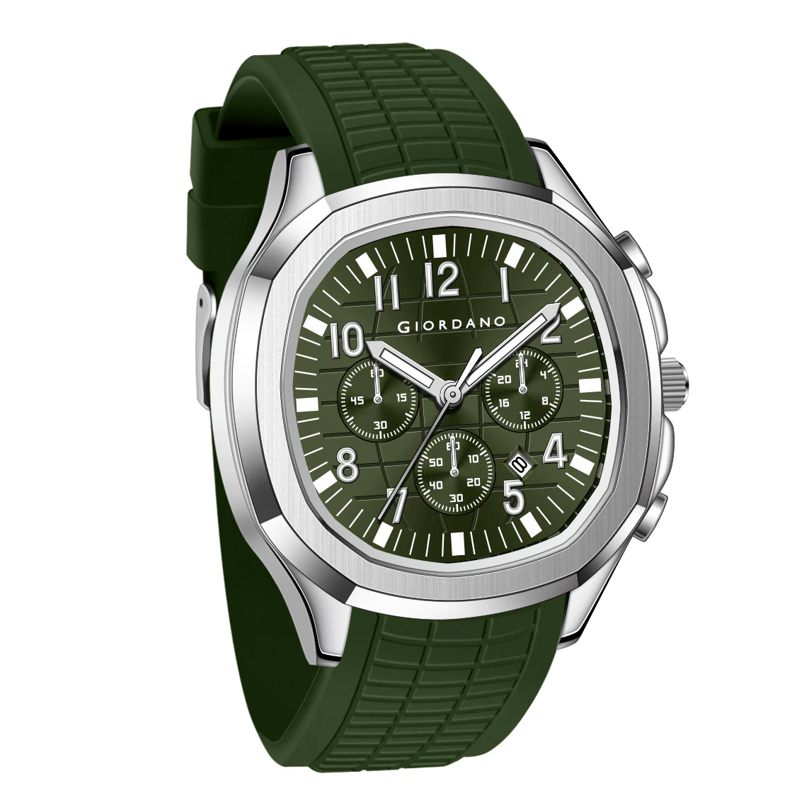 Giordano Precision and Comfort Multi Function Watch for Men with Textured Dial & Trendy Silicone Band | GZ-50143-04 - Image 6