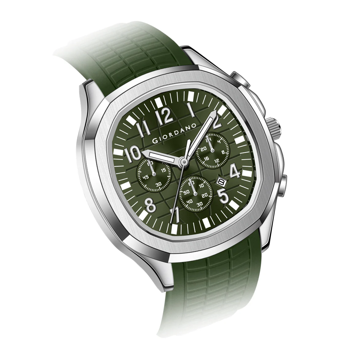 Giordano Precision and Comfort Multi Function Watch for Men with Textured Dial & Trendy Silicone Band | GZ-50143-04 - Image 7