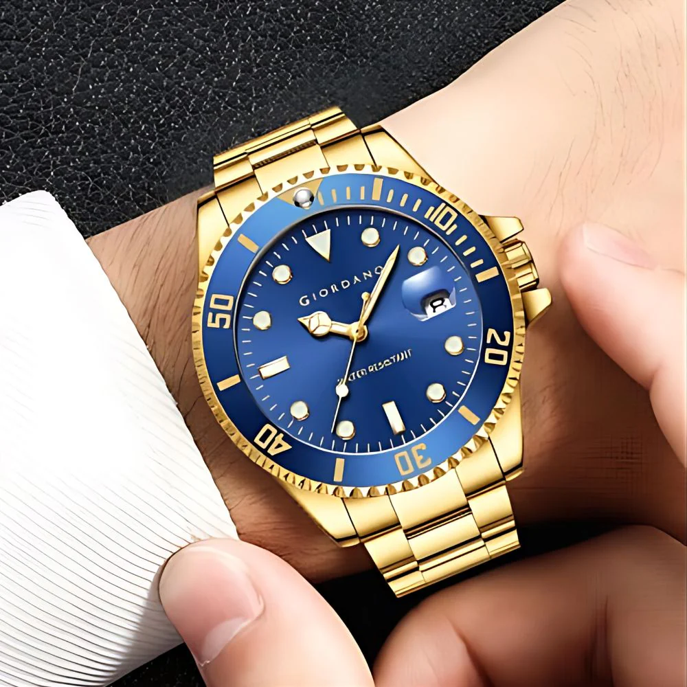 Giordano Premium Analog Watch for Men with Rotating Bezel, Stainless Steel Strap and Date Display | GZ-50006-66 - Image 2