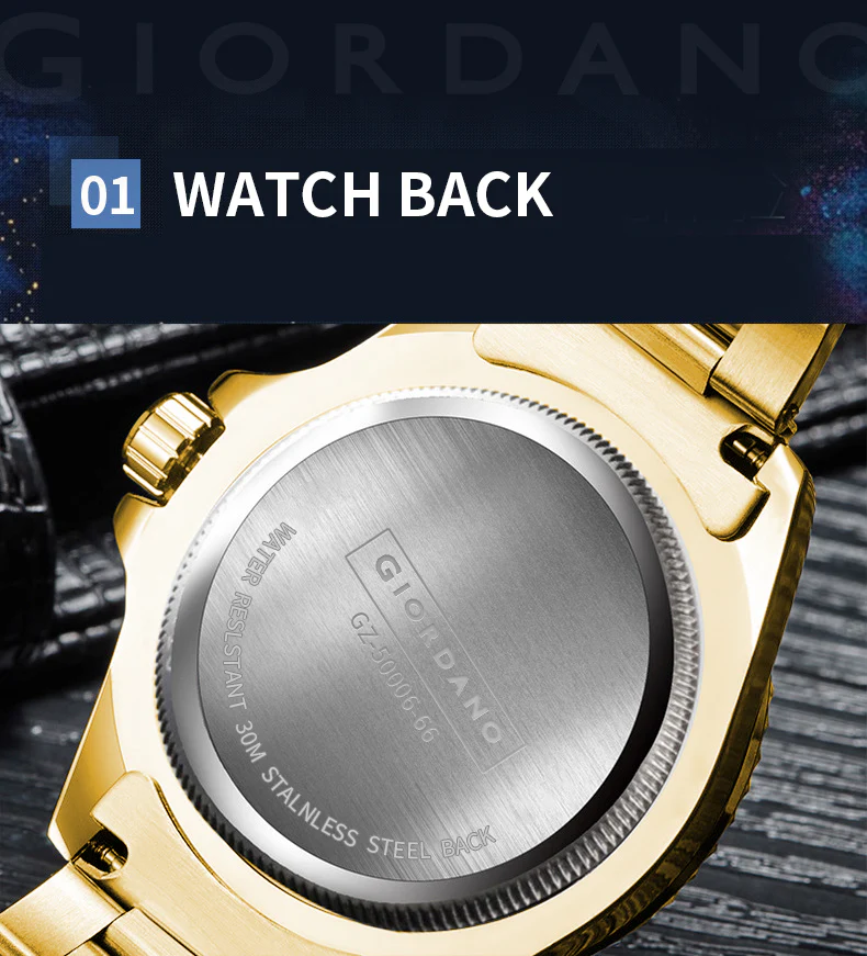 Giordano Premium Analog Watch for Men with Rotating Bezel, Stainless Steel Strap and Date Display | GZ-50006-66 - Image 5