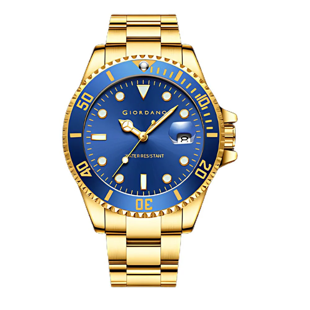 Giordano Premium Analog Watch for Men with Rotating Bezel, Stainless Steel Strap and Date Display | GZ-50006-66 - Image 6