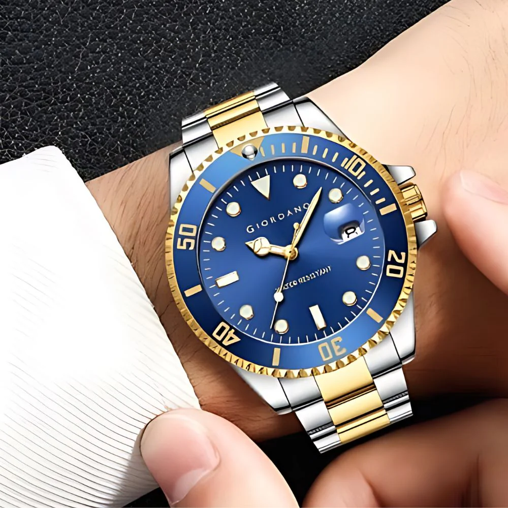 Giordano Premium Analog Watch for Men with Rotating Bezel, Stainless Steel Strap and Date Display | GZ-50006-88 - Image 2