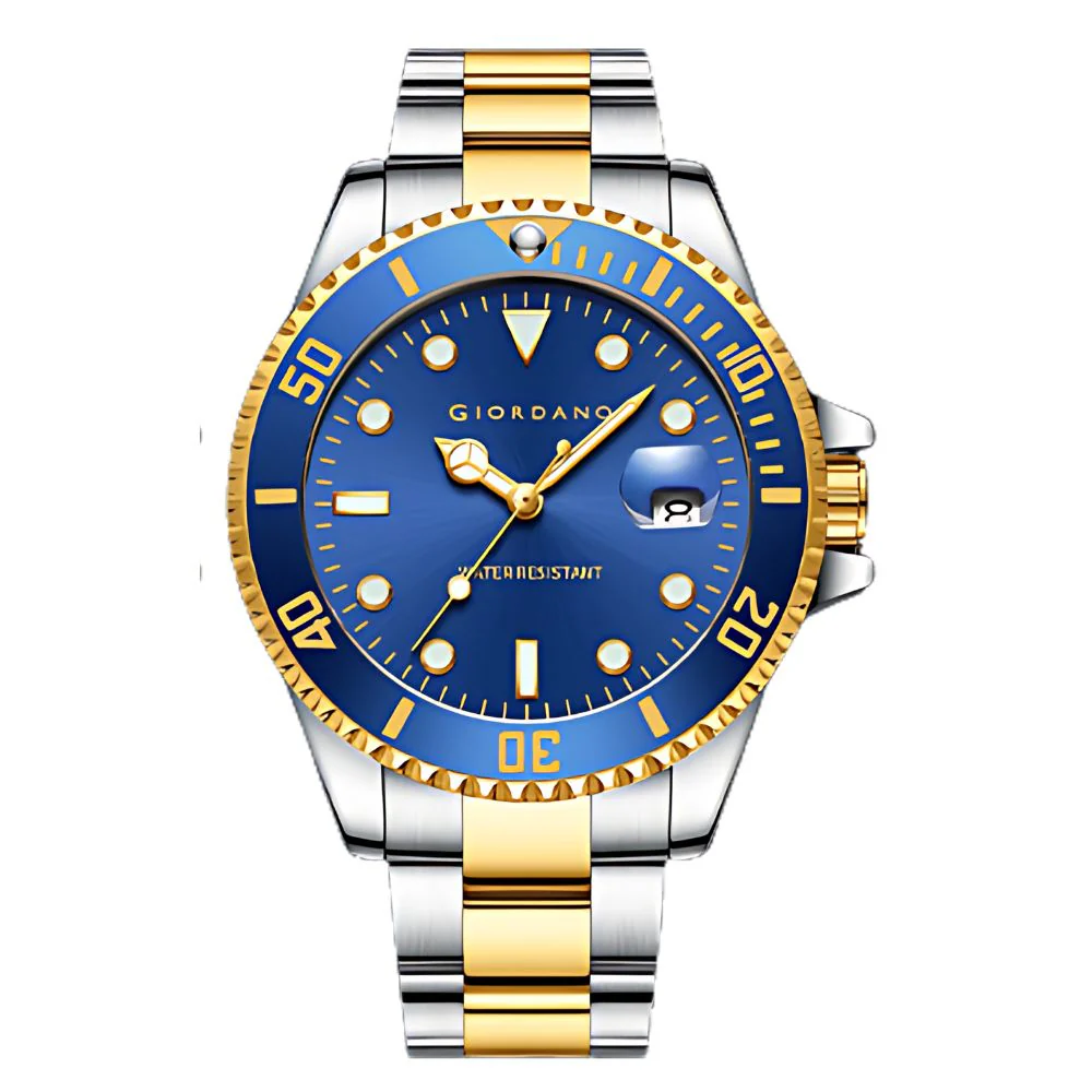 Giordano Premium Analog Watch for Men with Rotating Bezel, Stainless Steel Strap and Date Display | GZ-50006-88 - Image 6