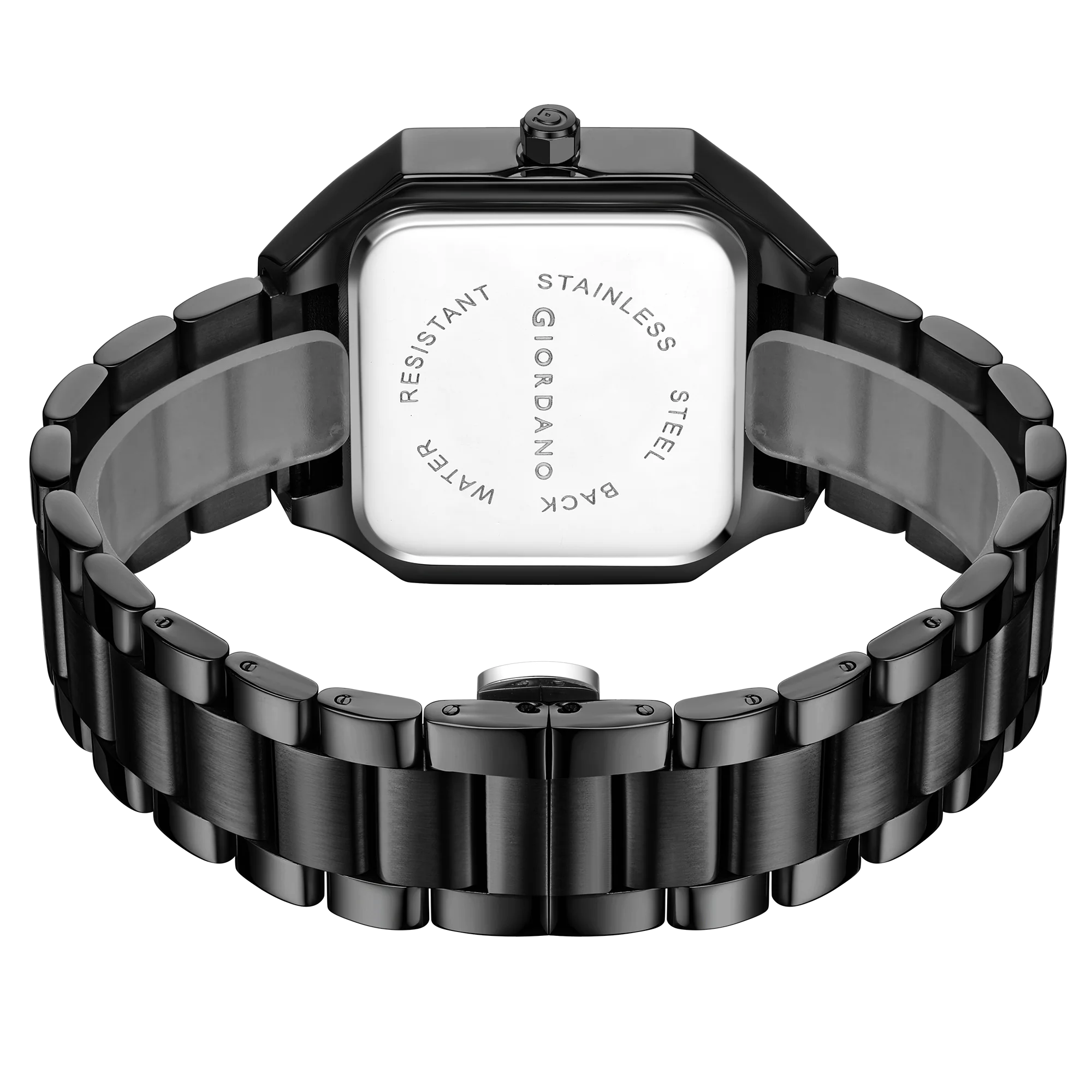 Giordano Premium  watch for men – Unique Octagone Case, Stainless Steel Band with Day & Date Display-GZ-50126-11 - Image 7