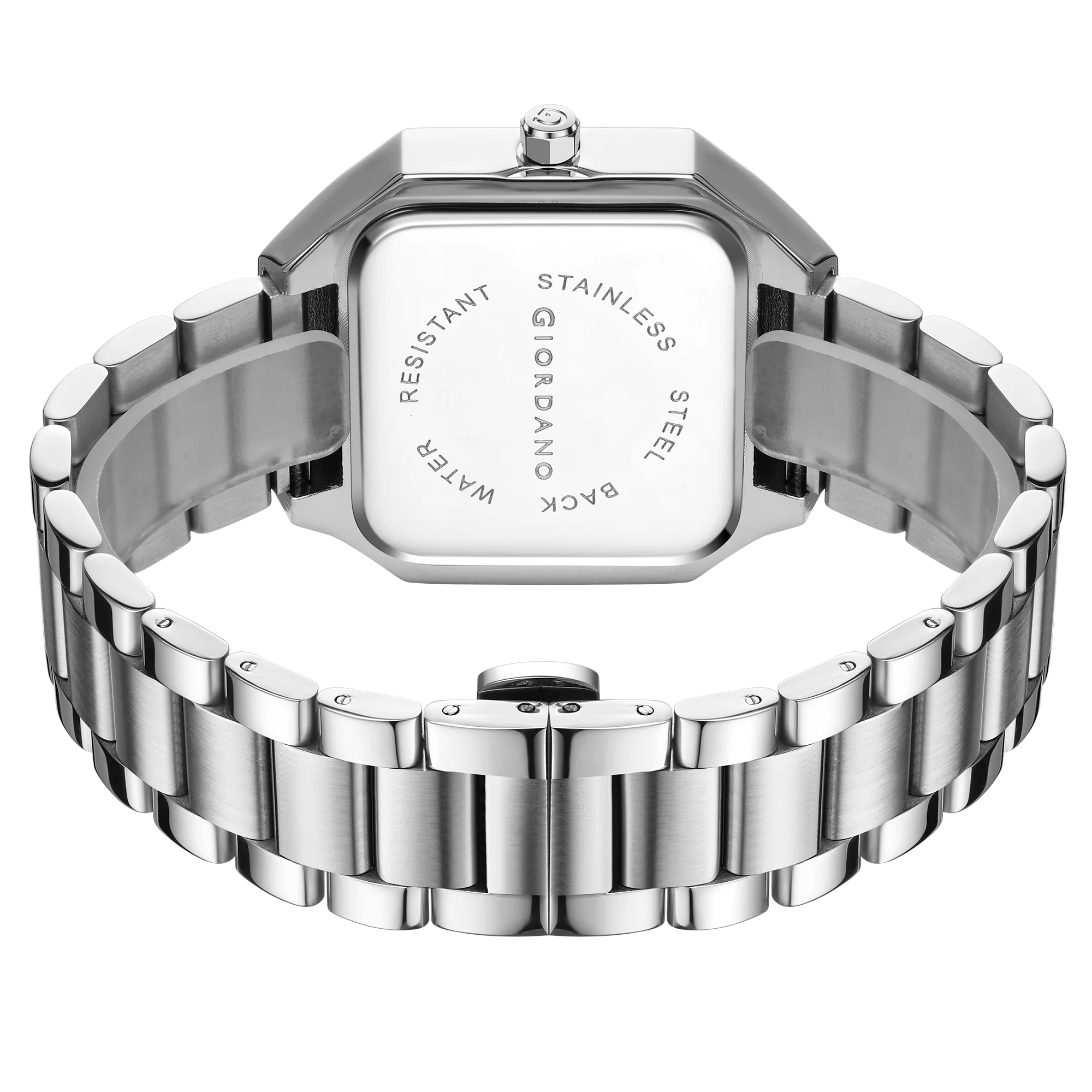 Giordano Premium  watch for men – Unique Octagone Case, Stainless Steel Band with Day & Date Display-GZ-50126-22 - Image 8