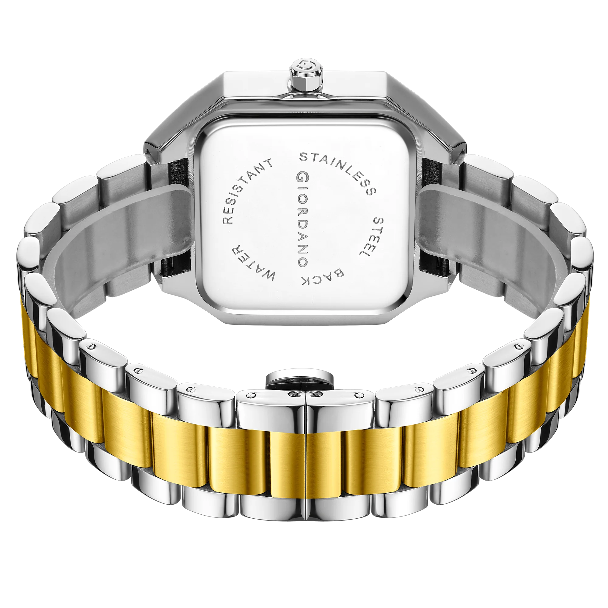 Giordano Premium  watch for men – Unique Octagone Case, Stainless Steel Band with Day & Date Display-GZ-50126-33 - Image 7