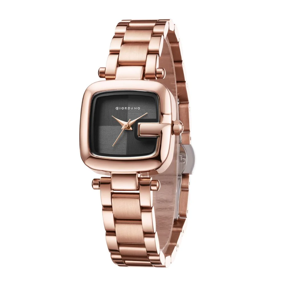Giordano Quartz Analog Watch for Women Dial with Metal Strap Fashionable Design, Water Resistant – Perfect for Casual & Office Wear | GZ-60107-11 - Image 4