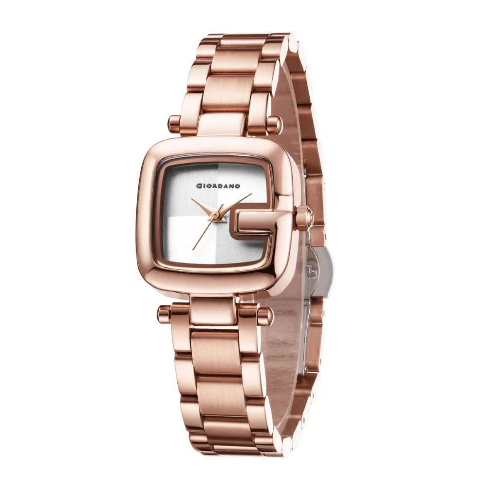 Giordano Quartz Analog Watch for Women Dial with Metal Strap Fashionable Design, Water Resistant – Perfect for Casual & Office Wear | GZ-60107-22 - Image 4