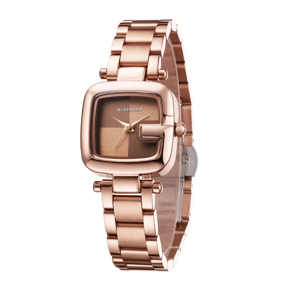 Giordano Quartz Analog Watch for Women Dial with Metal Strap Fashionable Design, Water Resistant – Perfect for Casual & Office Wear | GZ-60107-33 - Image 4