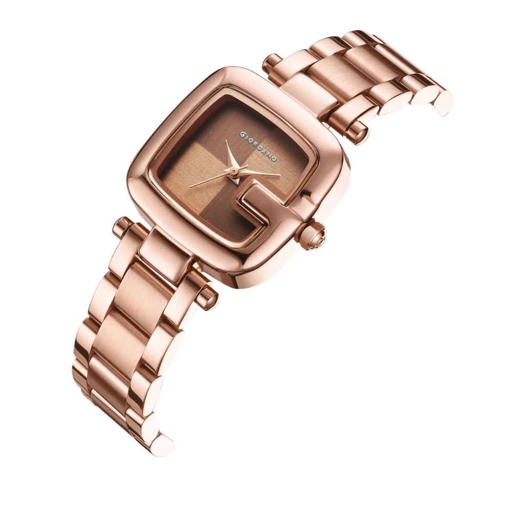 Giordano Quartz Analog Watch for Women Dial with Metal Strap Fashionable Design, Water Resistant – Perfect for Casual & Office Wear | GZ-60107-33 - Image 5