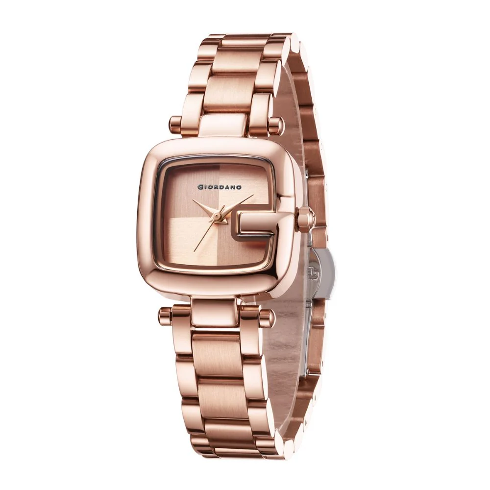 Giordano Quartz Analog Watch for Women Dial with Metal Strap Fashionable Design, Water Resistant – Perfect for Casual & Office Wear | GZ-60107-44 - Image 4